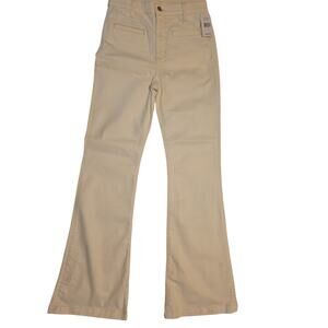 AG Adriano Goldschmied Desi Size 26 High Rise Flare Jeans Cream 32” Inseam